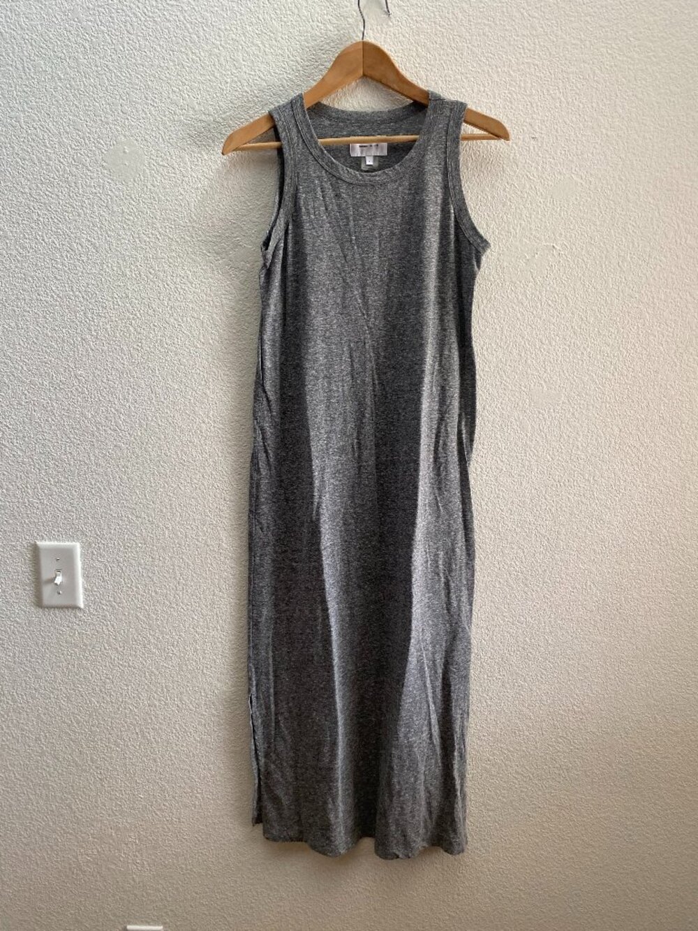 Current/Elliott The Perfect Muscle Tee Dress Cotton Jersey Side Slit Small / 1